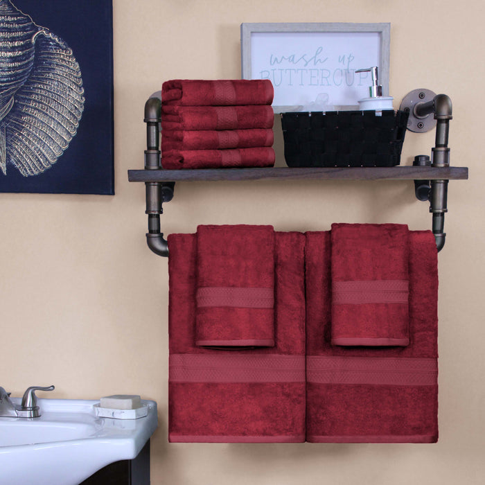 Ultra-Soft Rayon from Bamboo Cotton Blend Bath and Hand Towel Set