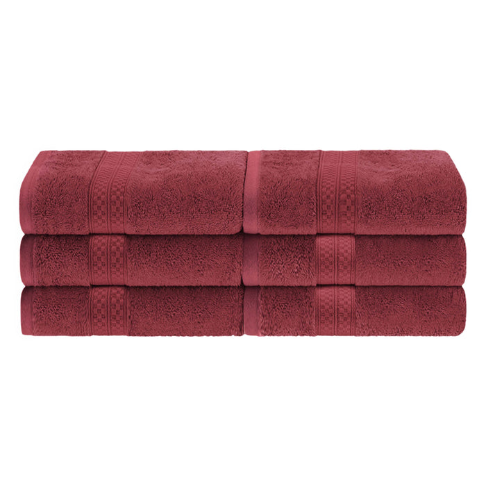 Rayon from Bamboo Blend Solid 6 Piece Hand Towel Set