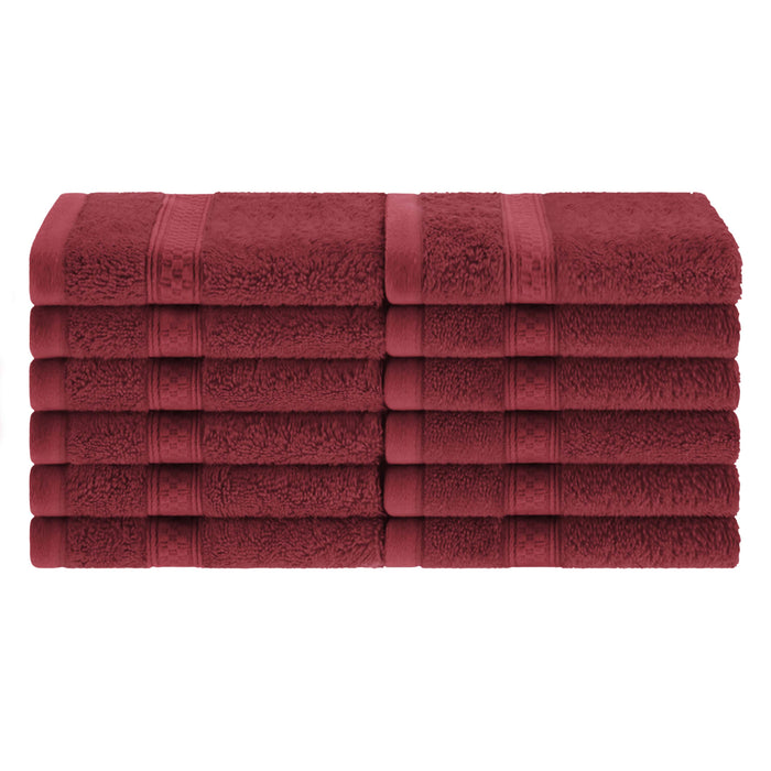 Rayon from Bamboo Blend Solid 12 Piece Face Towel Set