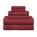 Ultra-Soft Rayon from Bamboo Cotton Blend 6 Piece Towel Set - Crimson