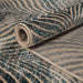 Cullen Geometric Abstract Striped Indoor Area Rug Or Runner Rug - Blue/Cream