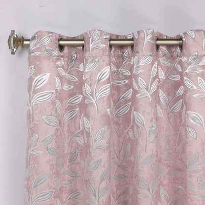 Leaves Machine Room Darkening Blackout Curtains, Set of 2