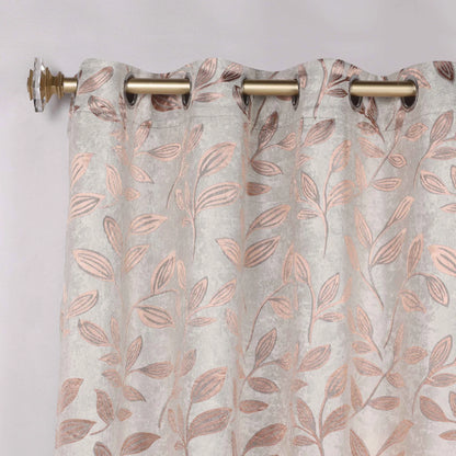 Leaves Machine Room Darkening Blackout Curtains, Set of 2