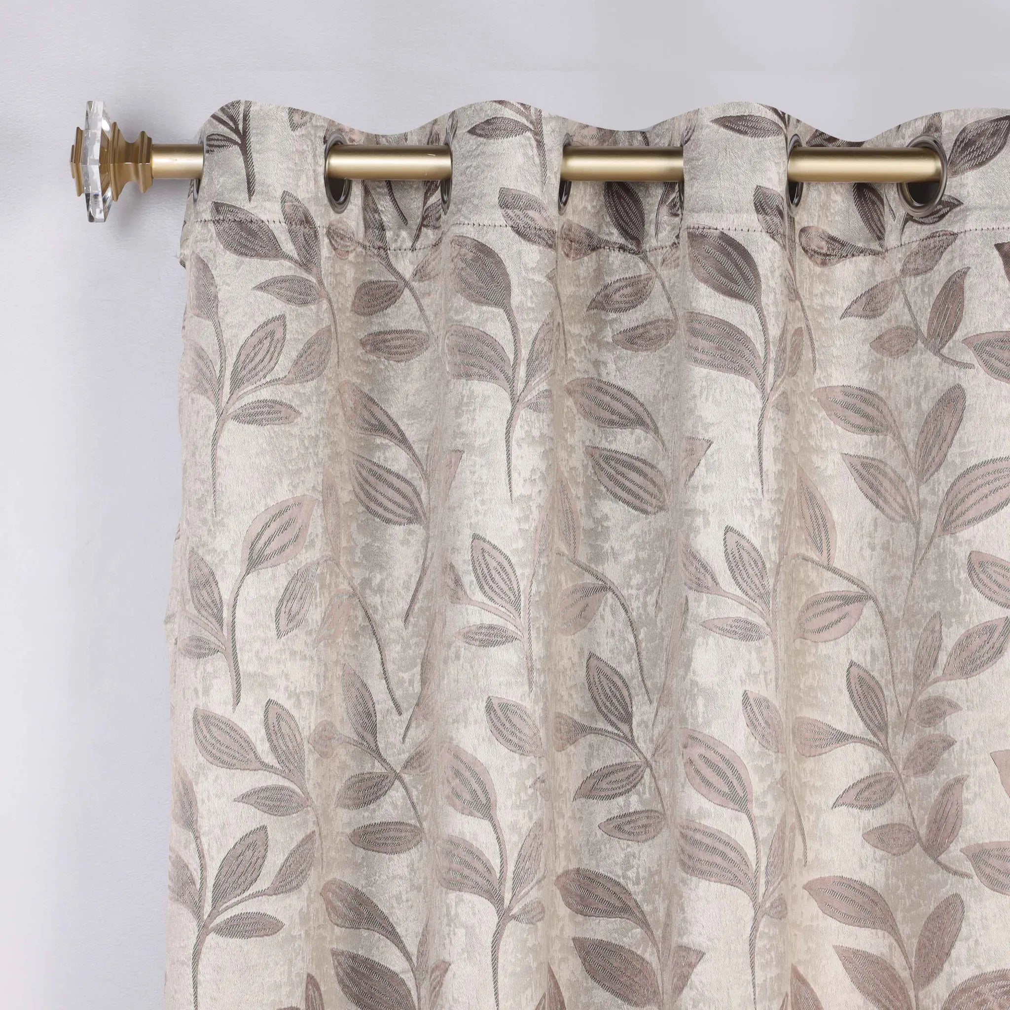 Leaves Machine Room Darkening Blackout Curtains, Set of 2