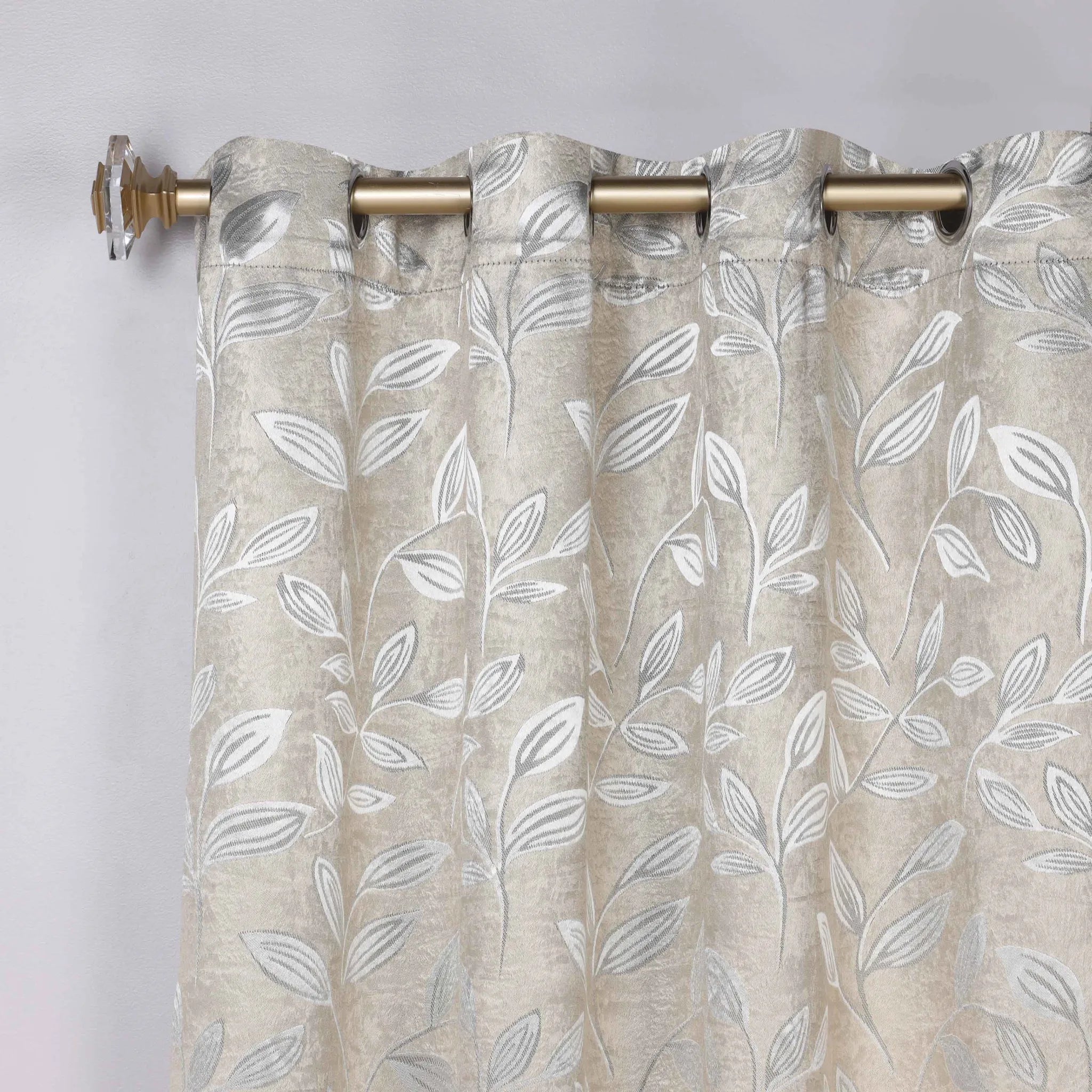 Leaves Machine Room Darkening Blackout Curtains, Set of 2