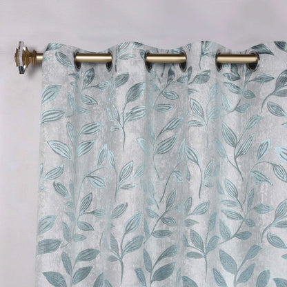 Leaves Machine Room Darkening Blackout Curtains, Set of 2