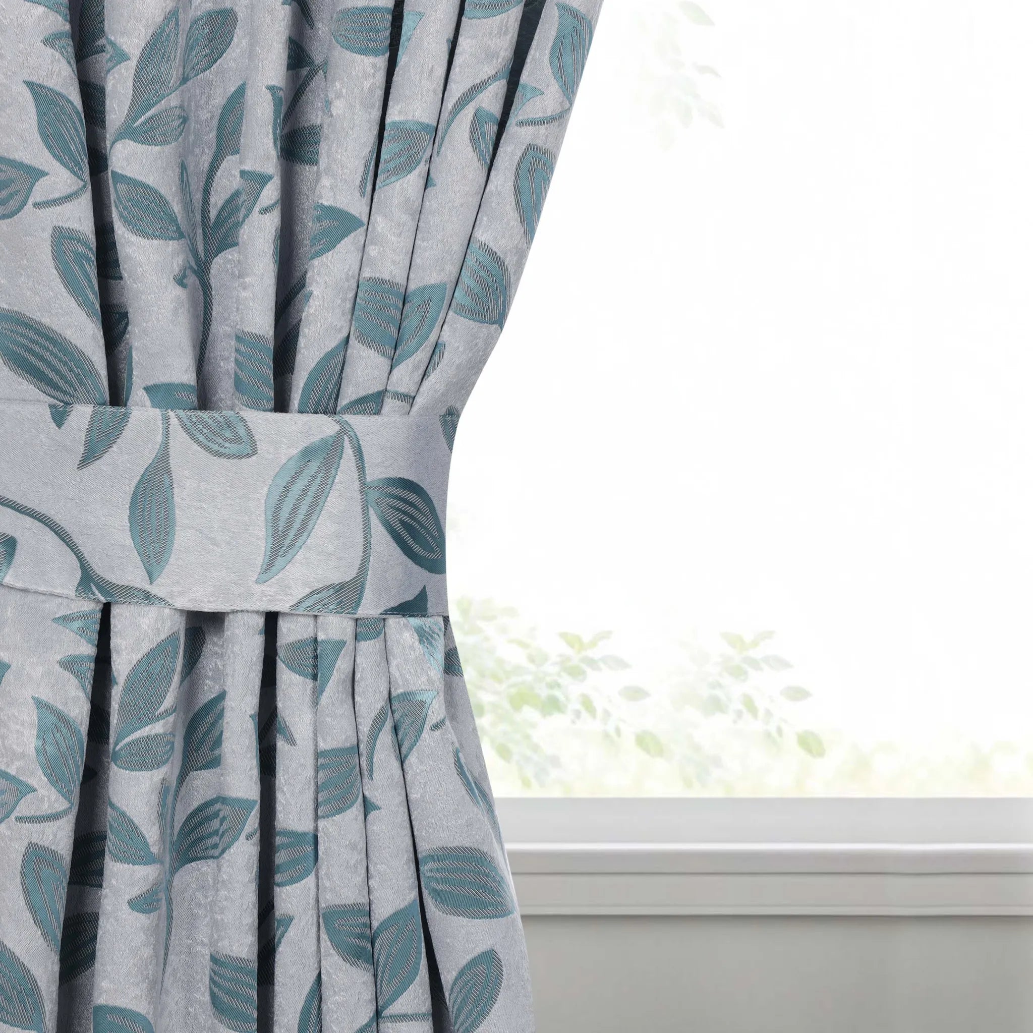 Leaves Machine Room Darkening Blackout Curtains, Set of 2