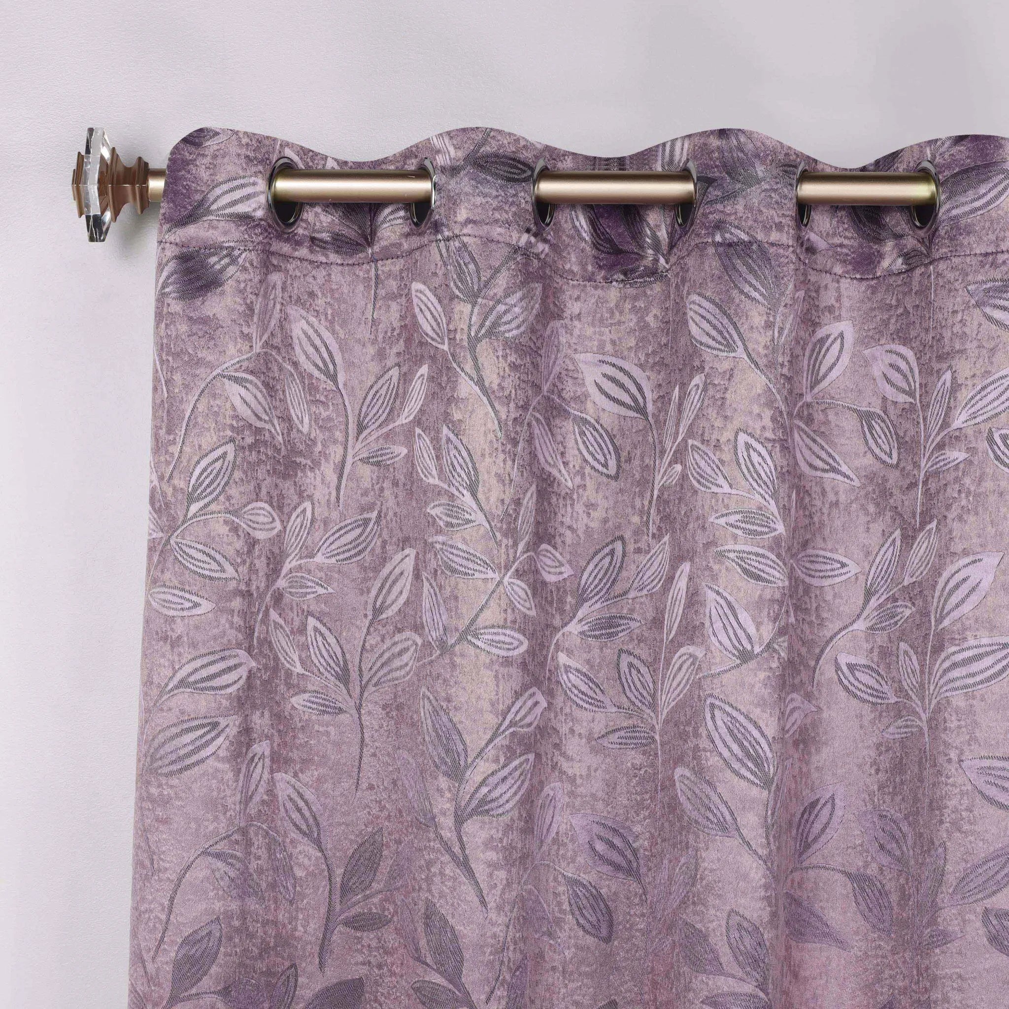 Leaves Machine Room Darkening Blackout Curtains, Set of 2