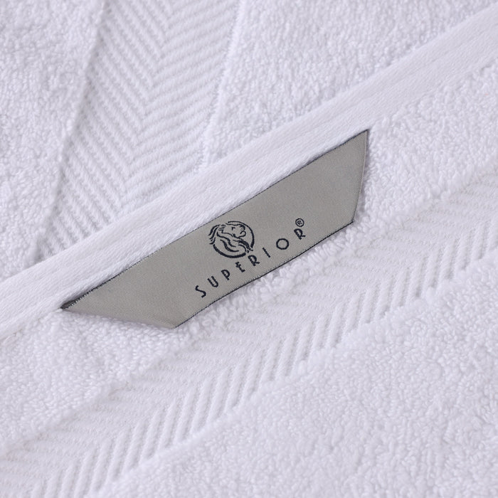 Zero Twist Cotton Ultra Soft Face Towel Washcloth Set of 12 - White