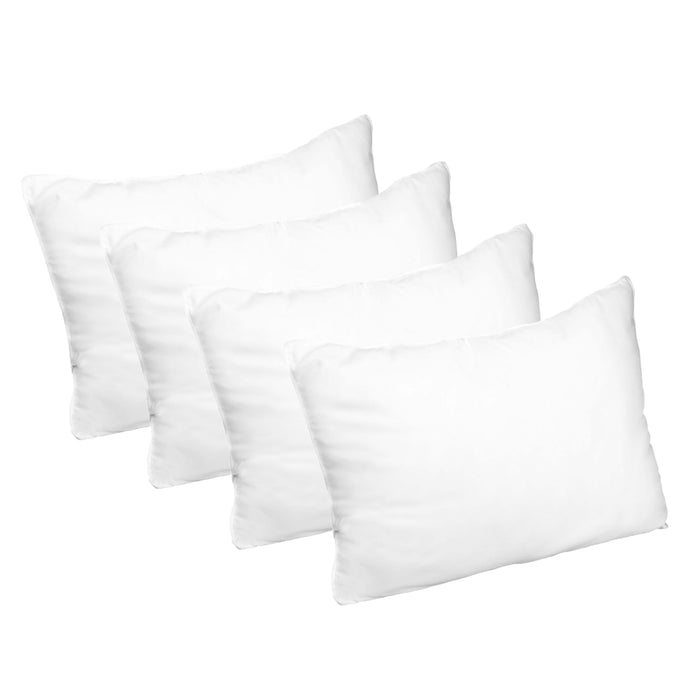 Down Alternative Microfiber Hypoallergenic 2 Piece Euro Pillow Set - WHite