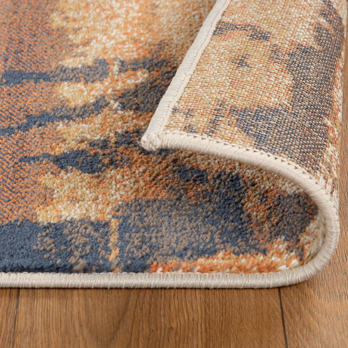 Damara Splatter Abstract Indoor Area Rug or Runner - Cream/Rust
