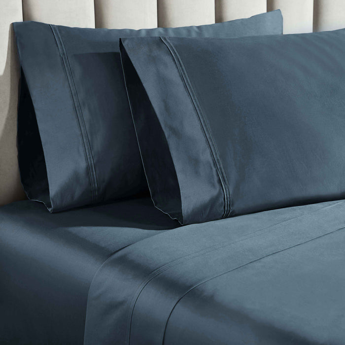 Egyptian Cotton 850 Thread Count Solid Pillowcases, Set of 2 - DarkBlue