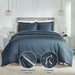 Egyptian Cotton 850 Thread Count Solid Duvet Cover Set - DarkBlue