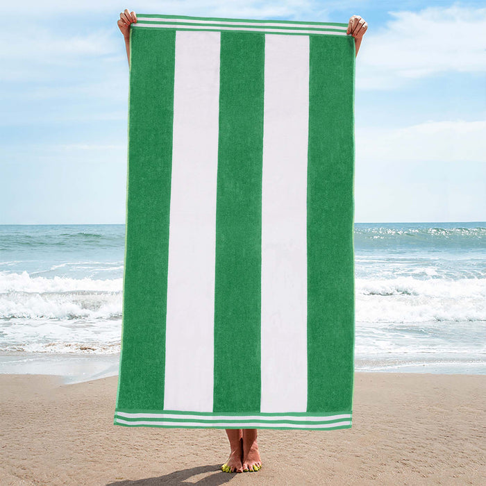 Cabana Stripe Oversized Cotton Beach Towel Set Of 2, 4, 6