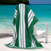 Cabana Stripe Oversized Cotton Beach Towel Set Of 2, 4, 6 - DarkGreen