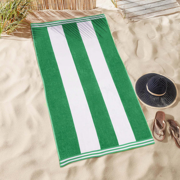 Cabana Stripe Oversized Cotton Beach Towel Set Of 2, 4, 6