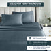 Egyptian Cotton 850 Thread Count Solid Bed Sheet Set - DarkBlue