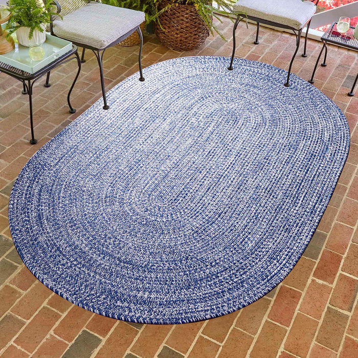 Reversible Braided Area Rug Two Tone Indoor Outdoor Rugs