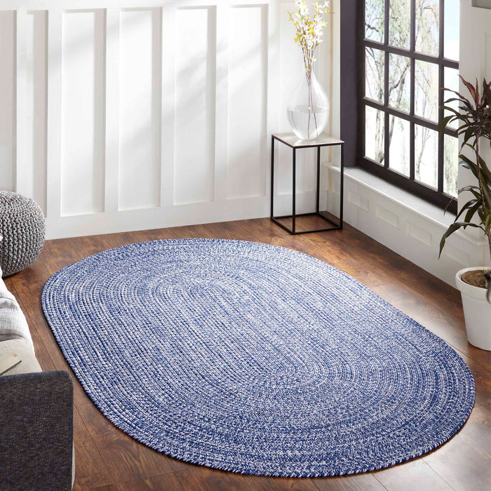 Reversible Braided Area Rug Two Tone Indoor Outdoor Rugs