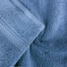 Egyptian Cotton Pile Plush Heavyweight Absorbent 9 Piece Towel Set - Denim Blue