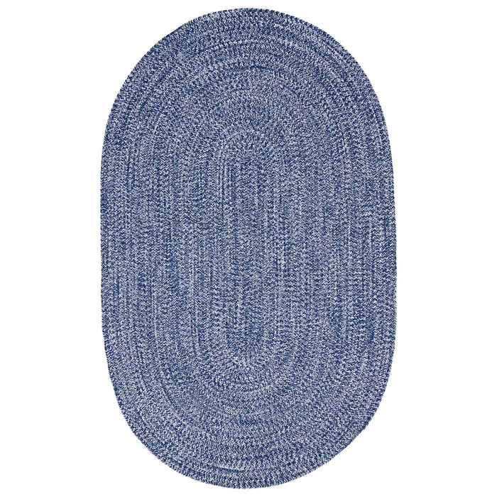 Reversible Braided Area Rug Two Tone Indoor Outdoor Rugs - DenimBlue