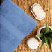 Egyptian Cotton Pile Plush Heavyweight Absorbent Face Towel Set of 6 - Denim Blue