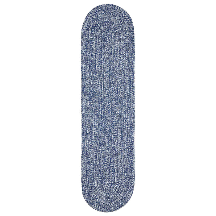 Reversible Braided Area Rug Two Tone Indoor Outdoor Rugs - DenimBlue