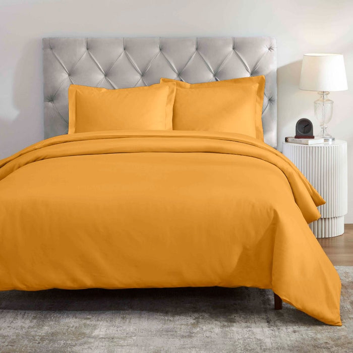 1200 Thread Count Egyptian Solid Cotton Duvet Cover Set