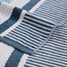 Cotton Striped Oversized 4 Piece Beach Towel Set - DuskyBlue