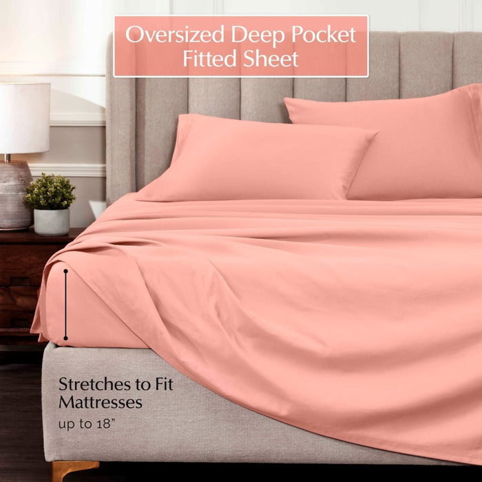 1000 Thread Count Egyptian Cotton Bed Sheet Set Olympic Queen