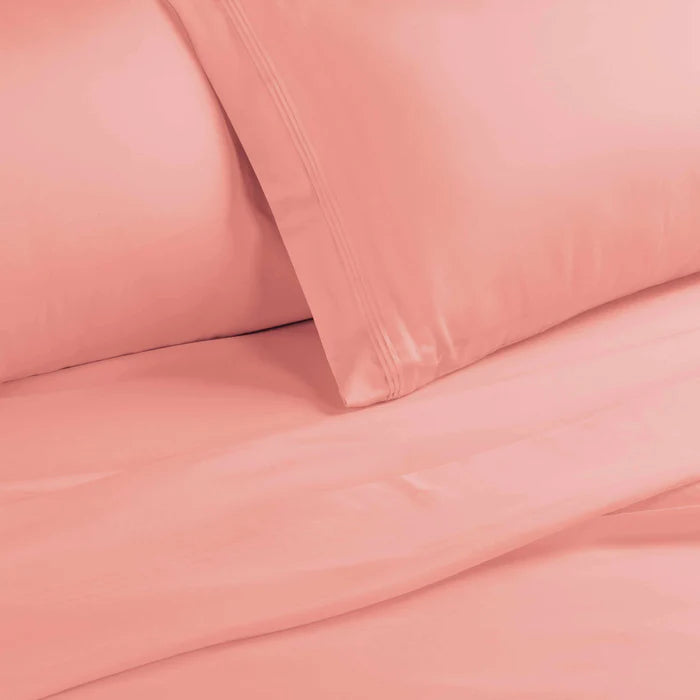 1500 Thread Count Egyptian Cotton Deep Pocket Bed Sheet Set - Dusted Rose