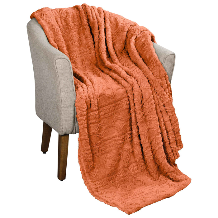 Arctic Boho Jacquard Plush Fleece Blanket