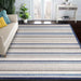 Eastyn Casual Stripe Geometric Indoor/Outdoor Area Rug - Slate