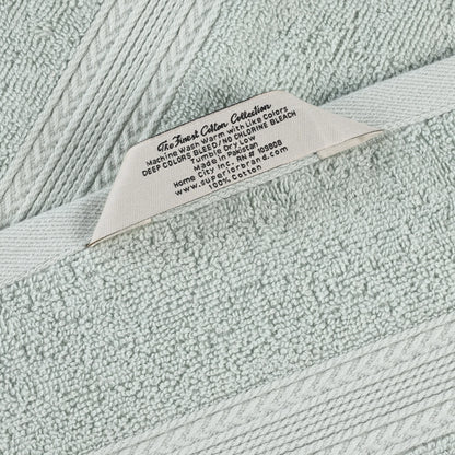 Cotton Eco-Friendly 12-Piece Solid Face Towel Set - Blue Nile Mills