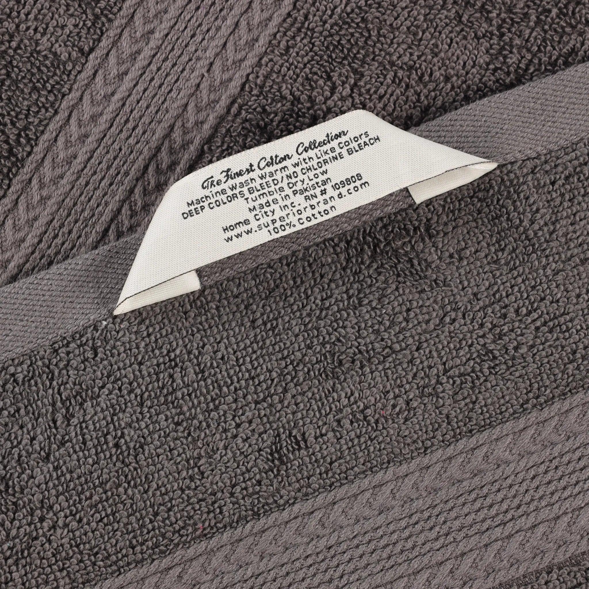 Cotton Eco-Friendly 12-Piece Solid Face Towel Set - Blue Nile Mills