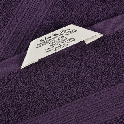 Cotton Eco-Friendly 12-Piece Solid Face Towel Set - Blue Nile Mills