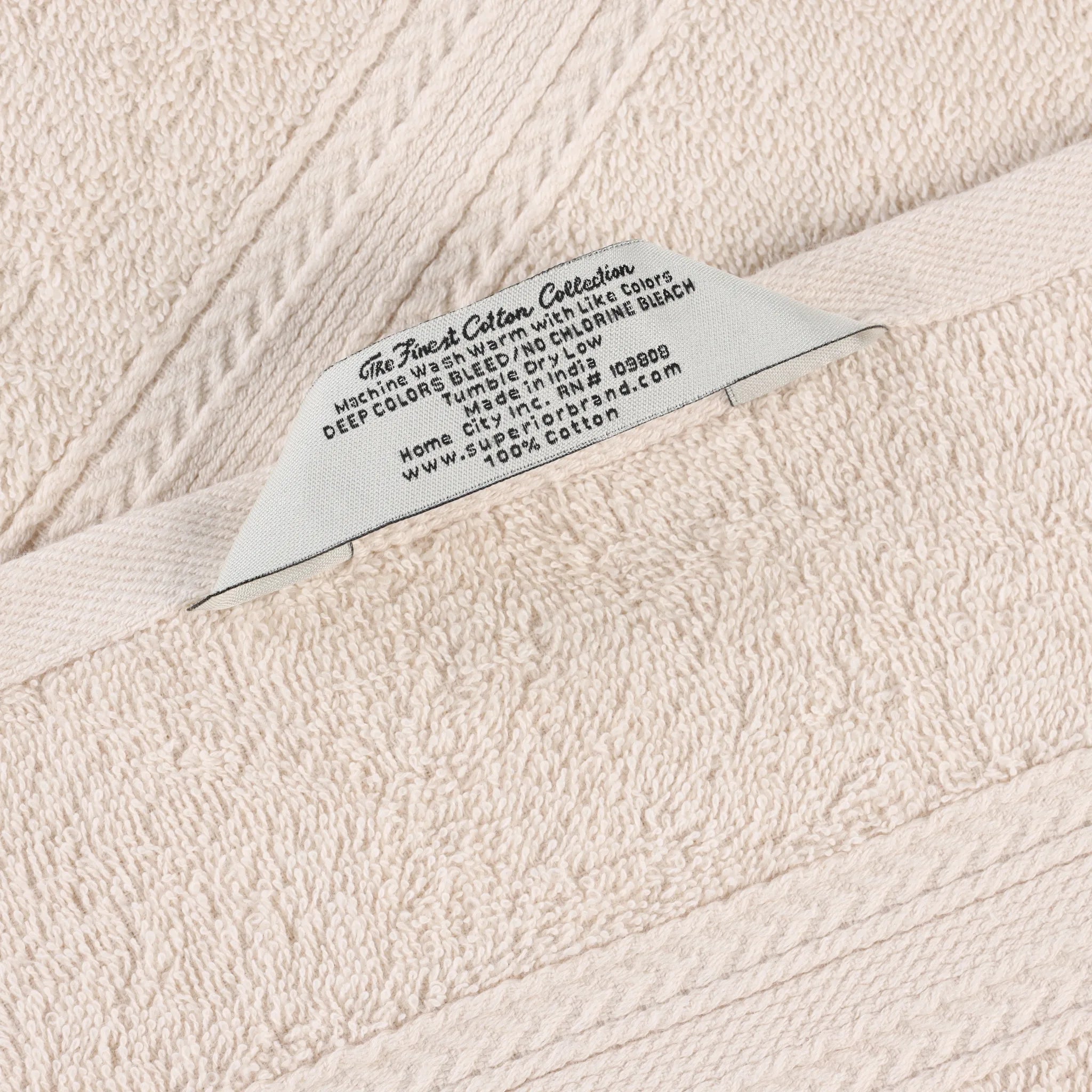 Cotton Eco-Friendly 12-Piece Solid Face Towel Set - Blue Nile Mills