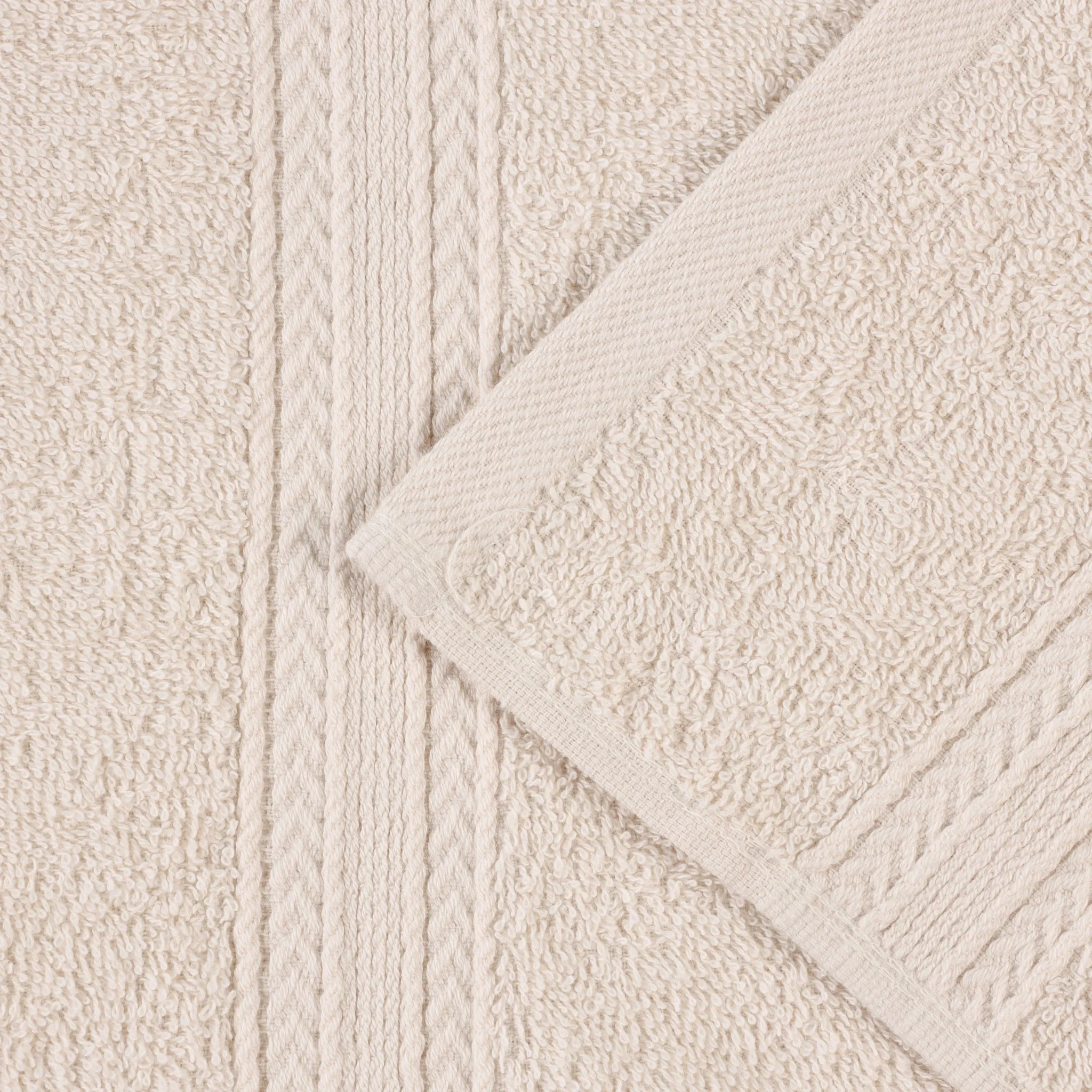 Cotton Eco-Friendly 12-Piece Solid Face Towel Set - Blue Nile Mills