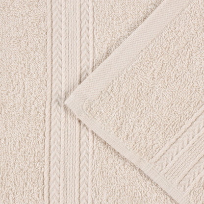 Cotton Eco-Friendly 12-Piece Solid Face Towel Set - Blue Nile Mills