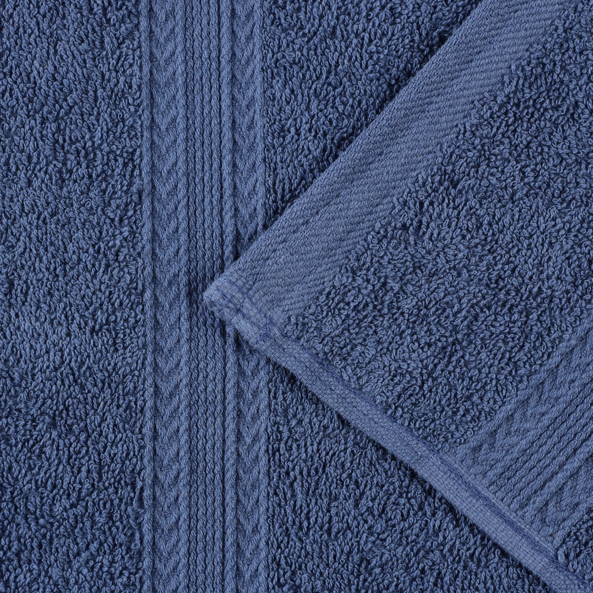 Cotton Eco-Friendly 12-Piece Solid Face Towel Set - Blue Nile Mills