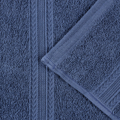 Cotton Eco-Friendly 12-Piece Solid Face Towel Set - Blue Nile Mills