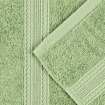 Cotton Eco-Friendly 12-Piece Solid Face Towel Set - Blue Nile Mills