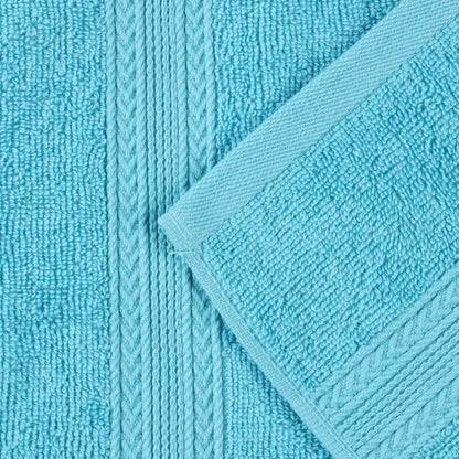 Cotton Eco-Friendly 12-Piece Solid Face Towel Set - Blue Nile Mills