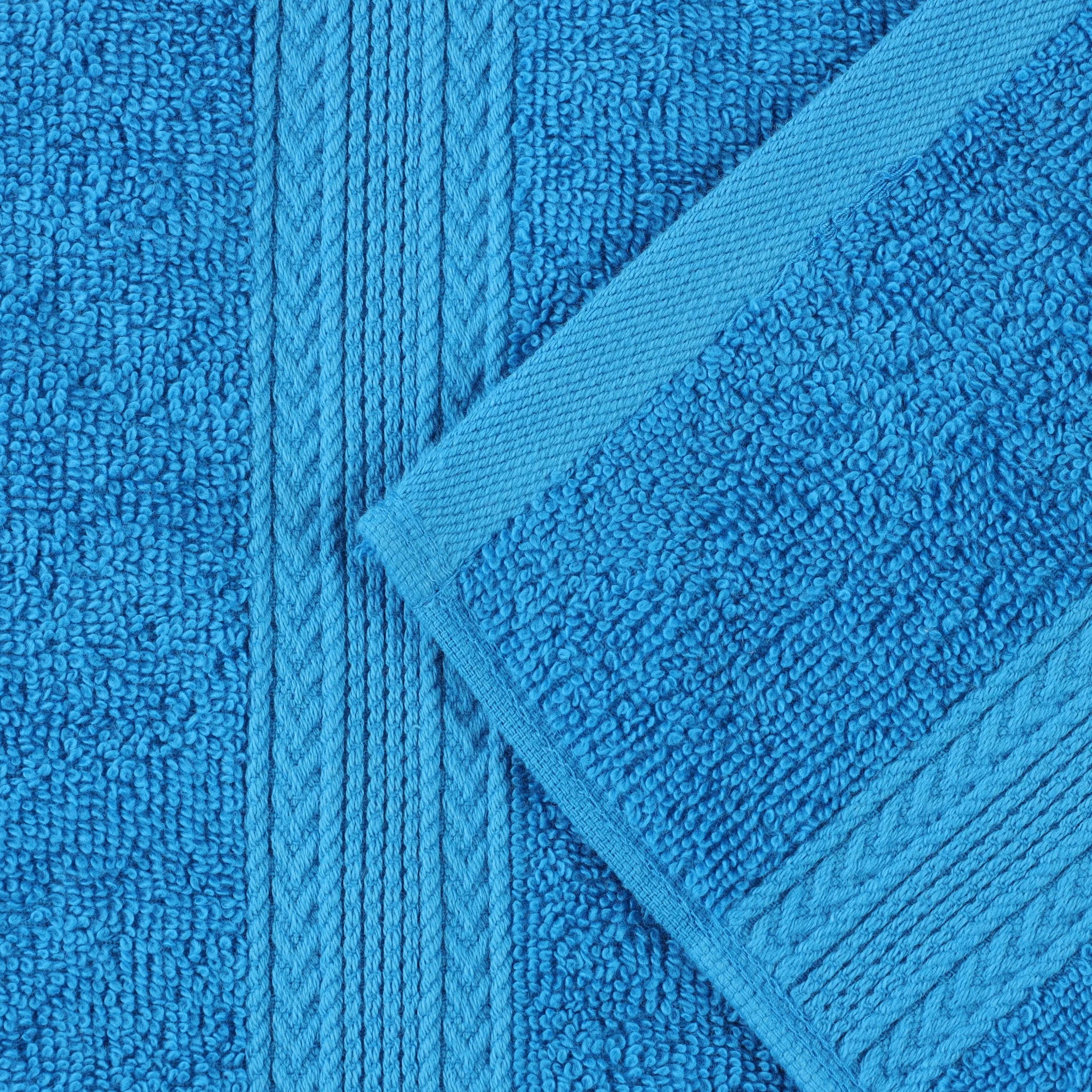 Cotton Eco-Friendly 12-Piece Solid Face Towel Set - Blue Nile Mills