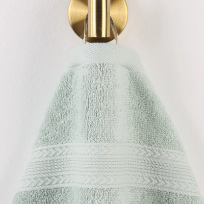 Cotton Eco-Friendly 12-Piece Solid Face Towel Set - Blue Nile Mills