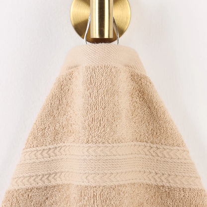 Cotton Eco-Friendly 12-Piece Solid Face Towel Set - Blue Nile Mills