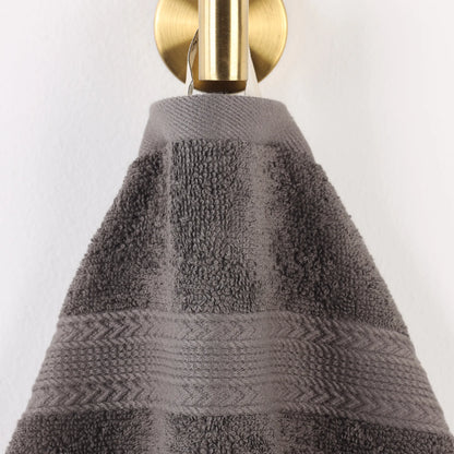 Cotton Eco-Friendly 12-Piece Solid Face Towel Set - Blue Nile Mills