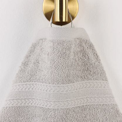 Cotton Eco-Friendly 12-Piece Solid Face Towel Set - Blue Nile Mills