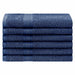 Eco Friendly Cotton 6 Piece Solid Hand Towel Set - Navy Blue