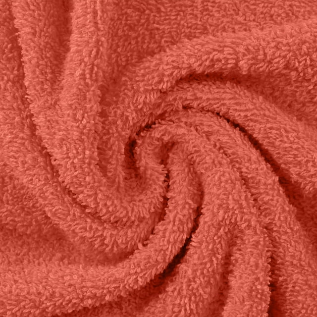 Eco Friendly Cotton 6 Piece Solid Hand Towel Set - Rust